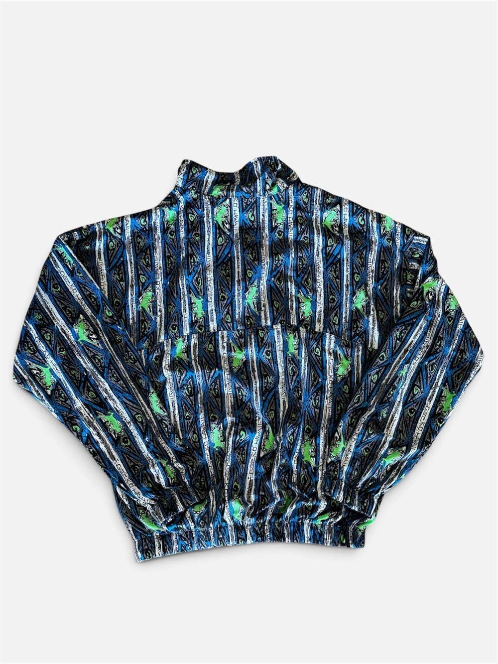 Retro Gecko Hawaii Gecko Stripe Windbreaker